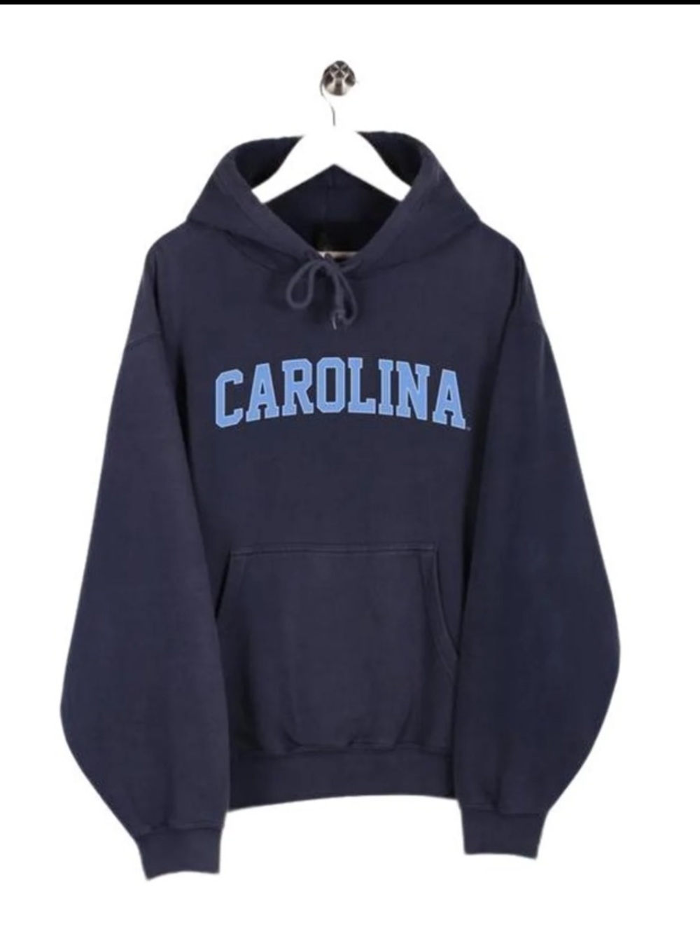 90s North Carolina TarHeels Center Pullover Hoodie in Navy